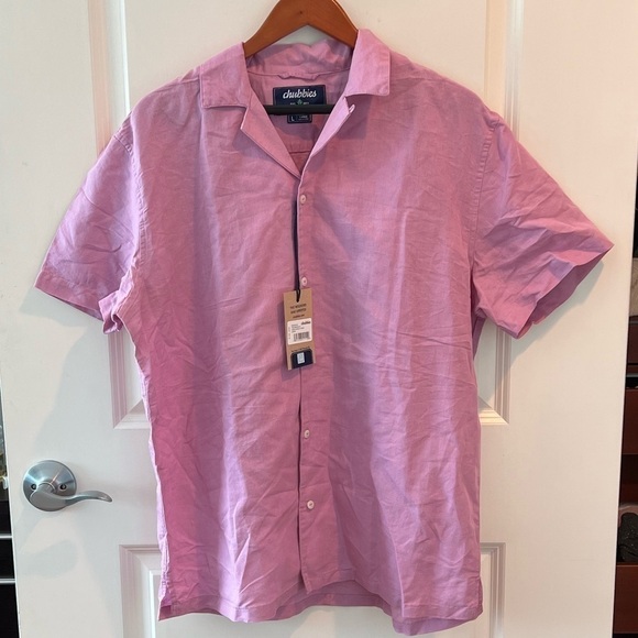 Chubbies The Magnolia Button Down Linen Sunday Shirt NWT - Picture 2 of 16